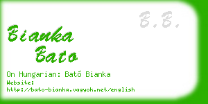 bianka bato business card